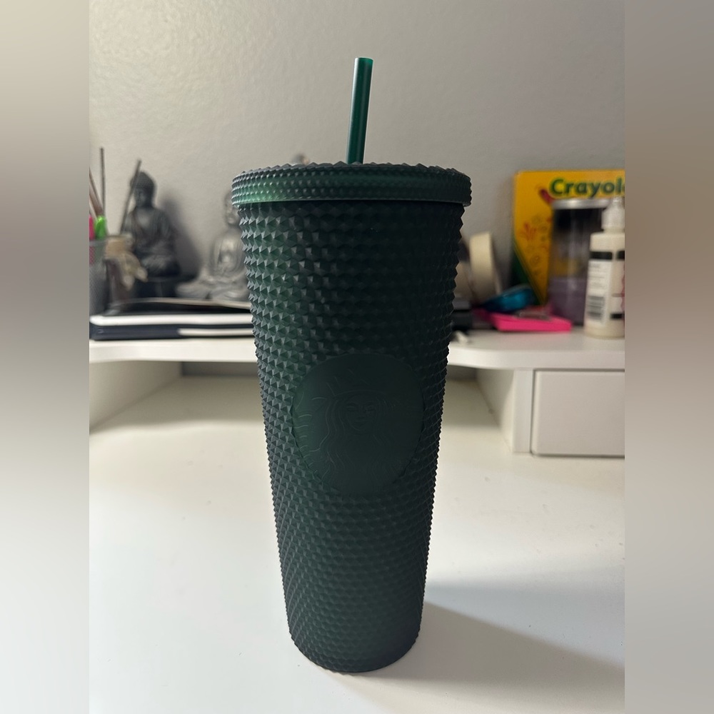 Starbucks Dark Green Jelly Studded Tumbler 24oz Venti